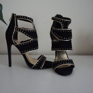 Gold Detailed Sandal Heels